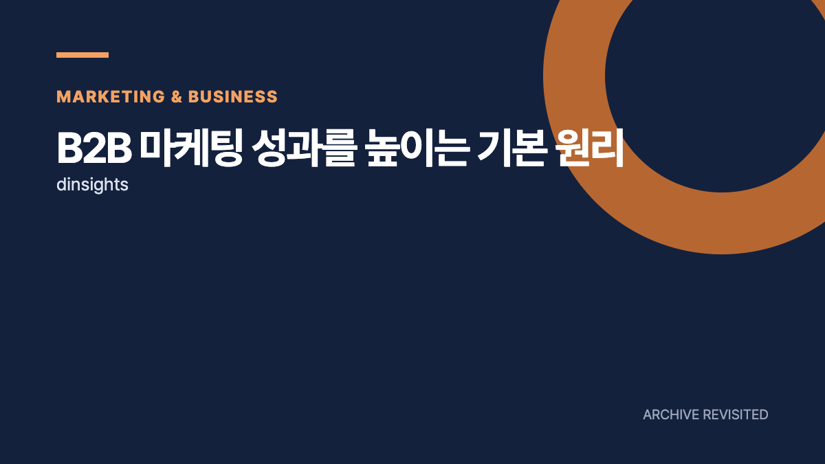 B2B 마케팅, 검색광고만으로 새 고객을 얻기 어려운 이유